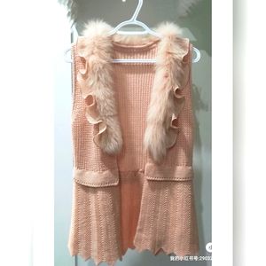 Pink Furry Vest